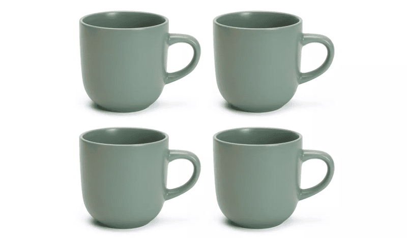 Habitat Matte Mug 4Pk Green Habitat Matte Mug 4Pk Green