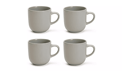 Habitat Matte Mug 4Pk Grey