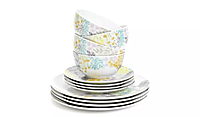 Habitat Floral Decal 12Pc Dinner Set Habitat Floral Decal 12Pc Dinner Set