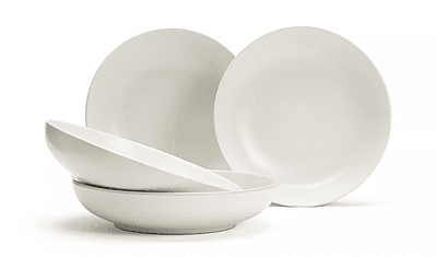 Habitat Matte Pasta Bowl 4Pk White