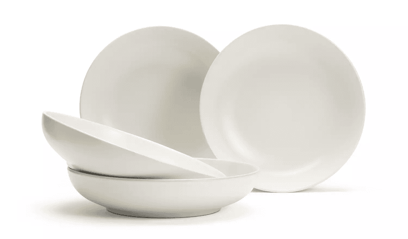 Habitat Matte Pasta Bowl 4Pk White Habitat Matte Pasta Bowl 4Pk White