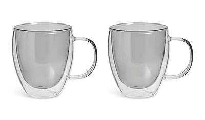 Habitat Grey Double Walled Coffeecup 2Pk