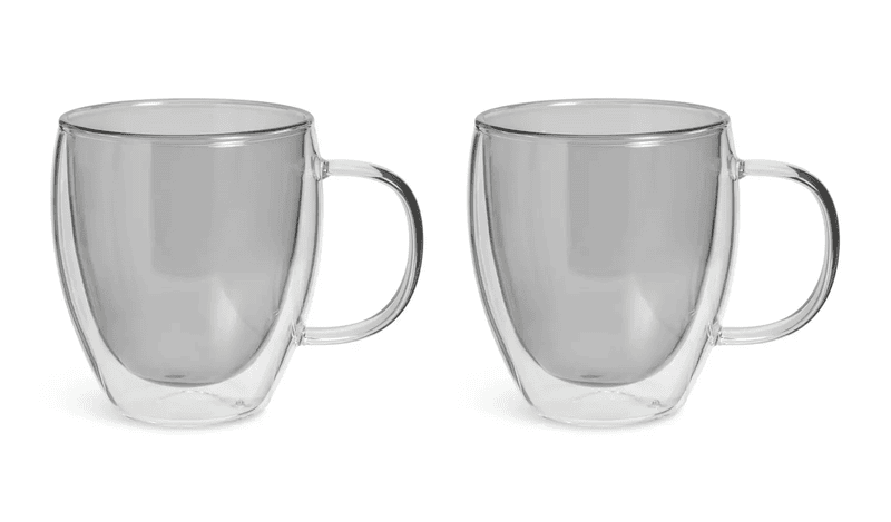 Habitat Grey Double Walled Coffeecup 2Pk Habitat Grey Double Walled Coffeecup 2Pk