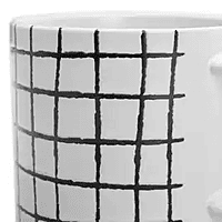 Habitat Grid Mug White 4Pk Habitat Grid Mug White 4Pk
