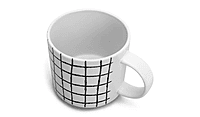 Habitat Grid Mug White 4Pk Habitat Grid Mug White 4Pk