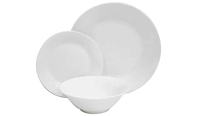 Home 12Pc White Porcelain Dinner Set