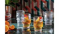 Habitat Clear Ribbed Tumbler 4 Pk Habitat Clear Ribbed Tumbler 4 Pk