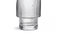 Habitat Clear Ribbed Tumbler 4 Pk Habitat Clear Ribbed Tumbler 4 Pk