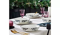 Habitat Monochrome Decal 4Pk Pasta Bowls Habitat Monochrome Decal 4Pk Pasta Bowls