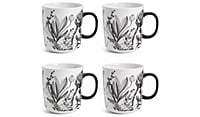 Habitat Monochrome Decal 4Pk Mugs Habitat Monochrome Decal 4Pk Mugs