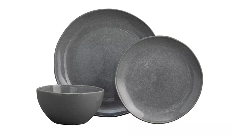 Habitat Grey Reactive 12Pc Dinner Set Habitat Grey Reactive 12Pc Dinner Set