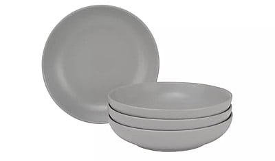 Bright Matte Grey Pasta Bowl 4Pk
