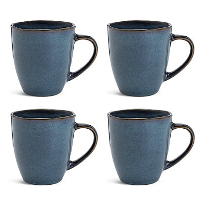 Habitat Navy Reactive 4Pk Mugs