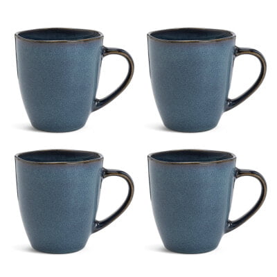 Habitat Navy Reactive 4Pk Mugs Habitat Navy Reactive 4Pk Mugs
