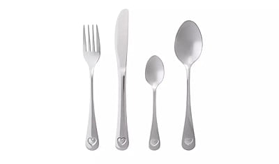 Home 16Pc S/S Heart Shape Cutlery Set