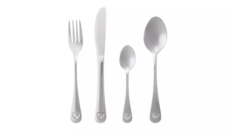 Home 16Pc S/S Heart Shape Cutlery Set Home 16Pc S/S Heart Shape Cutlery Set