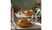 Habitat Matte Dinner Set 12Pc Mustard Habitat Matte Dinner Set 12Pc Mustard