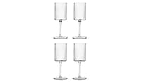 Habitat Clear Ribbed Wine Glass 4Pk Habitat Clear Ribbed Wine Glass 4Pk