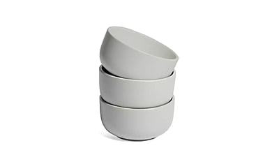 Habitat Matte Nibble Bowl 3Pk Grey