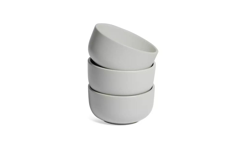 Habitat Matte Nibble Bowl 3Pk Grey Habitat Matte Nibble Bowl 3Pk Grey