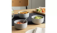 Habitat Matte Nibble Bowl 3Pk Grey Habitat Matte Nibble Bowl 3Pk Grey