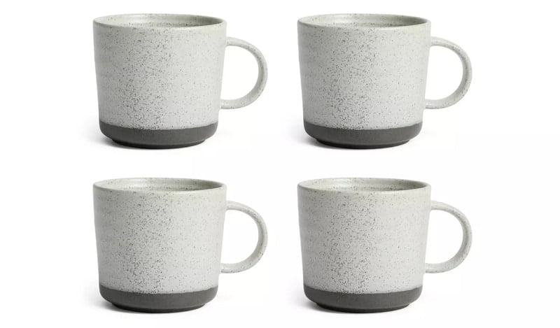 Habitat Textured Ripple Mug 4Pk Chalk Habitat Textured Ripple Mug 4Pk Chalk