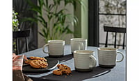 Habitat Textured Ripple Mug 4Pk Chalk Habitat Textured Ripple Mug 4Pk Chalk