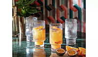 Habitat Clear Ribbed Hi Ball 4Pk Habitat Clear Ribbed Hi Ball 4Pk