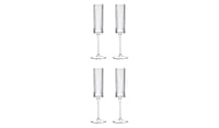 Habitat Clear Ribbed Champagne Flute 4Pk Habitat Clear Ribbed Champagne Flute 4Pk