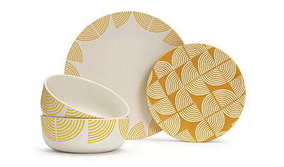 Habitat Block Print 12Pc Dinner Set