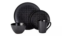 Home Black Geo 16Pc Dinnerset Home Black Geo 16Pc Dinnerset