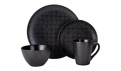 Home Black Geo 16Pc Dinnerset