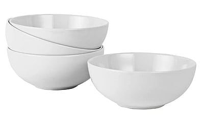 Ah White Porcelain Cereal Bowl 4Pk
