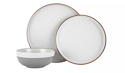 Home Loft Living Grey Speckle Dinner Set