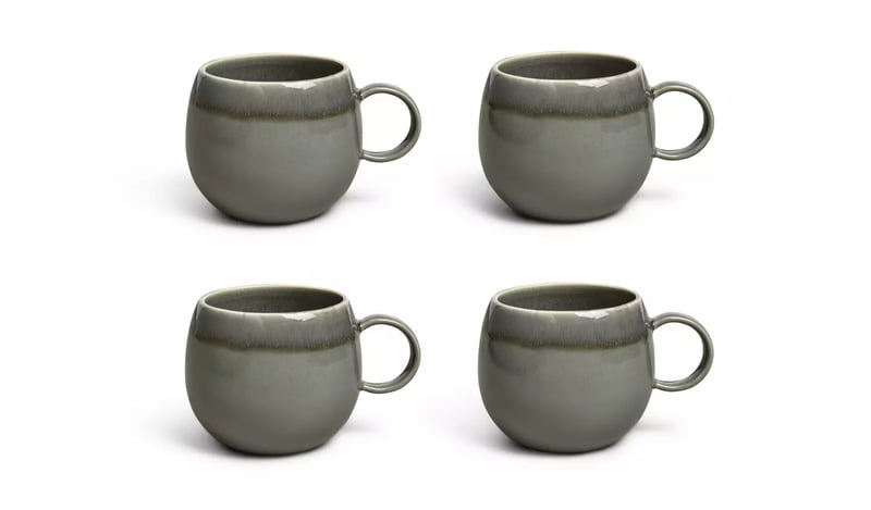 Habitat Evora Green Mug 4Pk Habitat Evora Green Mug 4Pk