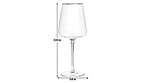 Habitat Gold Rim Wine Glass 4Pk Habitat Gold Rim Wine Glass 4Pk