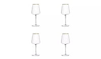 Habitat Gold Rim Wine Glass 4Pk Habitat Gold Rim Wine Glass 4Pk
