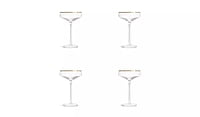 Habitat Gold Rim Champagne Coupe 4Pk Habitat Gold Rim Champagne Coupe 4Pk