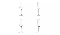 Habitat Gold Rim Prosecco Flute 4Pk Habitat Gold Rim Prosecco Flute 4Pk