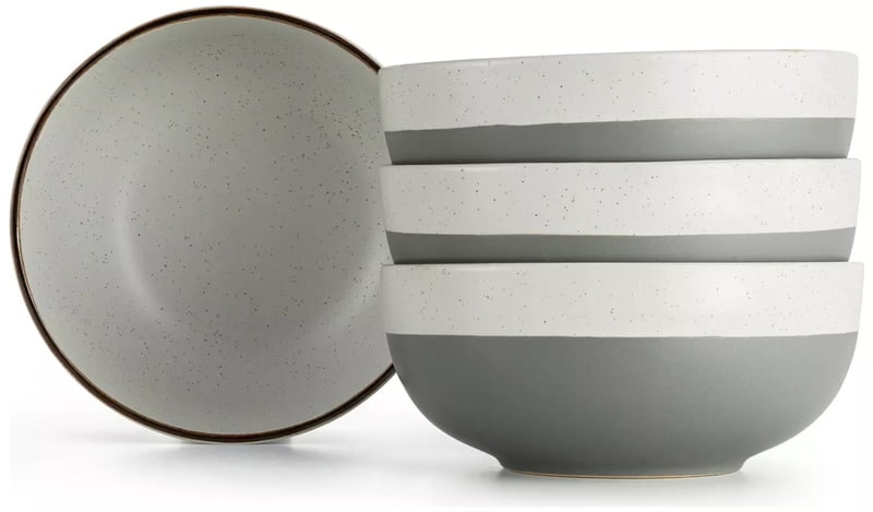 Habitat Grey Speckle Cereal Bowl 4Pk Habitat Grey Speckle Cereal Bowl 4Pk