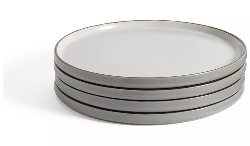 Habitat Grey Speckle Dinner Plate 4Pk Habitat Grey Speckle Dinner Plate 4Pk