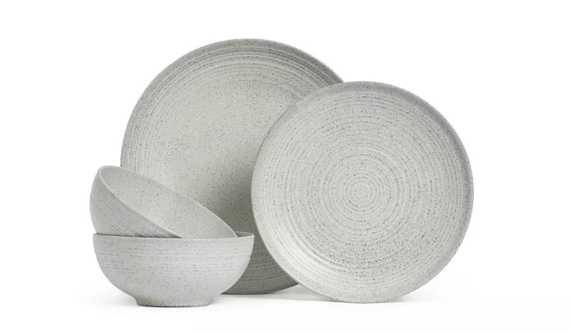 Habitat Textured Ripple 12Pc Chalk Habitat Textured Ripple 12Pc Chalk