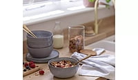 Habitat Evora Blue Cereal Bowl 4Pk Habitat Evora Blue Cereal Bowl 4Pk