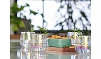 Iridescent Lustre Fluted Hi-Ball Glass Iridescent Lustre Fluted Hi-Ball Glass
