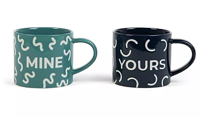 Habitat Yours & Mine Slogan Mug 2Pk