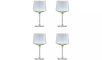 Habitat Iridescent Fluted Gin Glass 4Pk Habitat Iridescent Fluted Gin Glass 4Pk