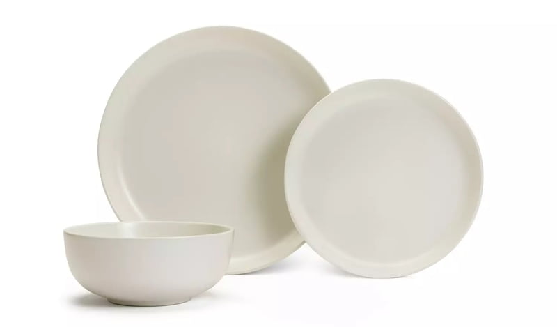Habitat Matte 12Pc Dinner Set White