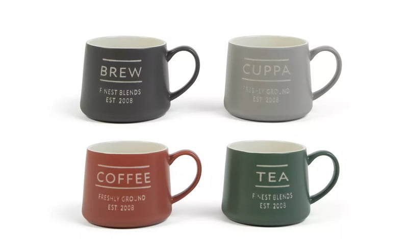 Habitat Industrial 4Pk Tea N Coffee Mug Habitat Industrial 4Pk Tea N Coffee Mug