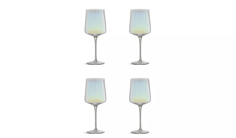 Habitat Iridescent Flute Wine Glass 4Pk Habitat Iridescent Flute Wine Glass 4Pk
