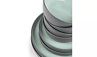 Habitat Two Tone 16Pc Dinn Set Mint/Grey